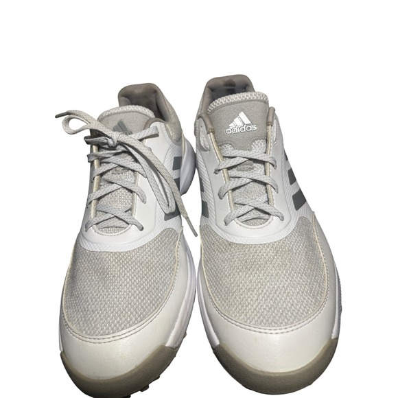 Adidas Tech Response 2.0 Golf Shoes Mens 10 White Grey Spiked FW2221 - Picture 4 of 8